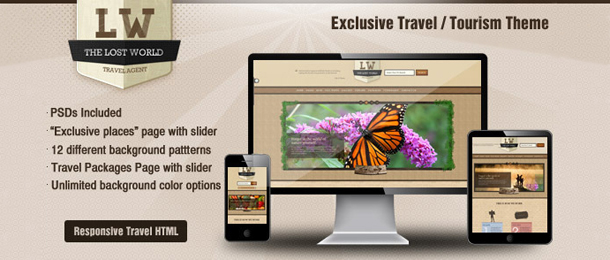 The Lost World – Responsive Travel / Resort HTML Template