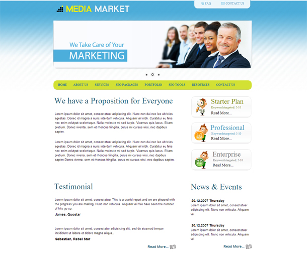 Media Market – Free Corporate HTML Responsive Template