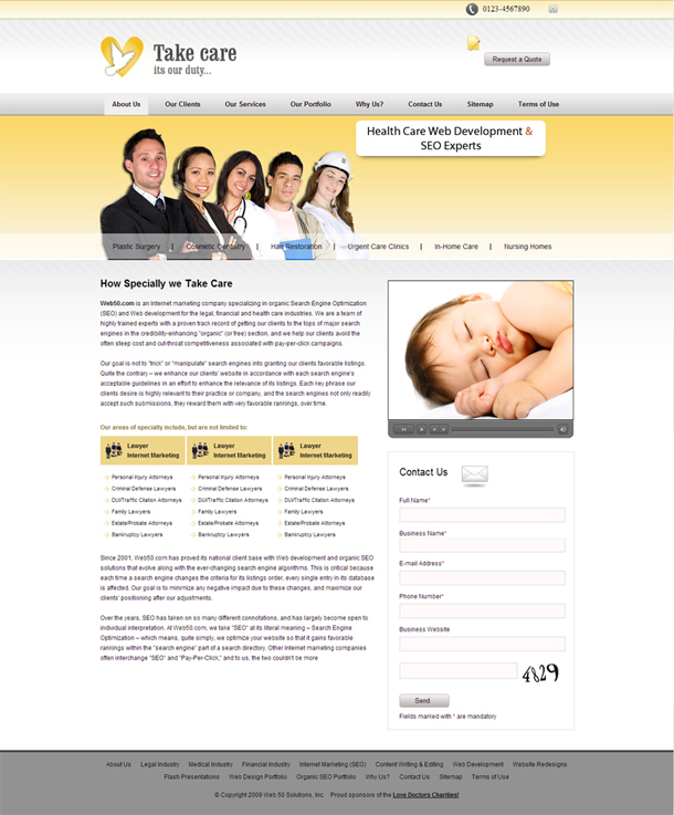 Take Care – Free HTML Responsive Clinical Website Template