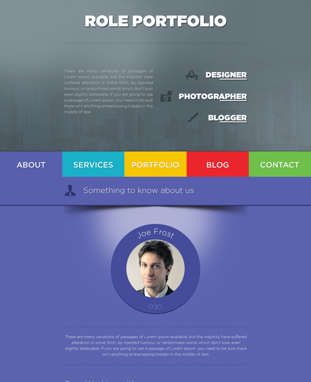 Role HTML5 Template